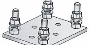 Подставка для роликовой опоры для ворот весом до 500 кг